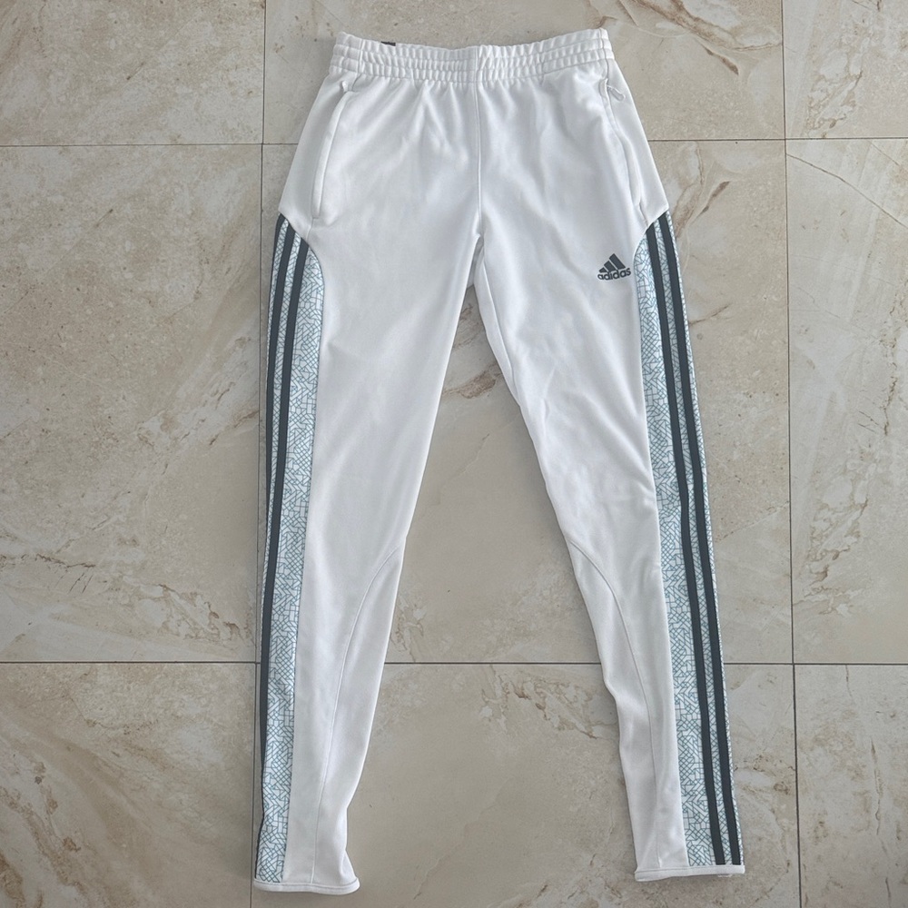 Adidas White and Gray Joggers
